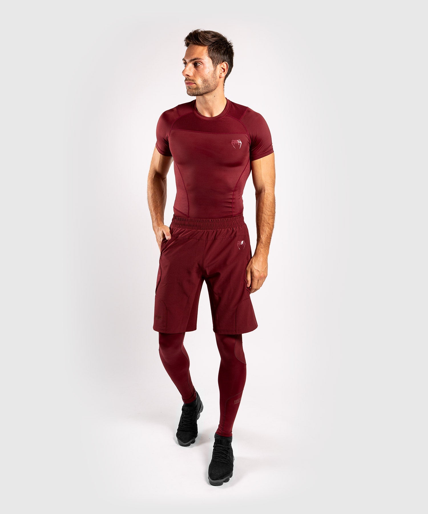 venum-g-fit-rashguard-kurzarm-burgundrot image 5