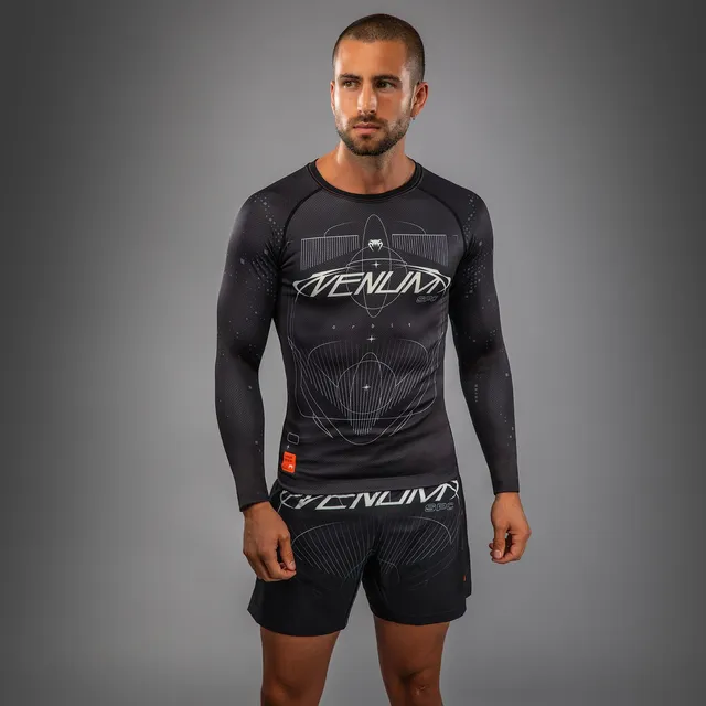 venum-eclipse-langarm-rashguard-schwarz-ivory image 1