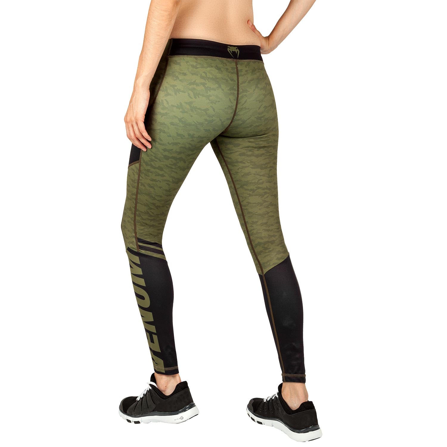venum-power-2-0-leggings-damen-khaki-schwarz image 5
