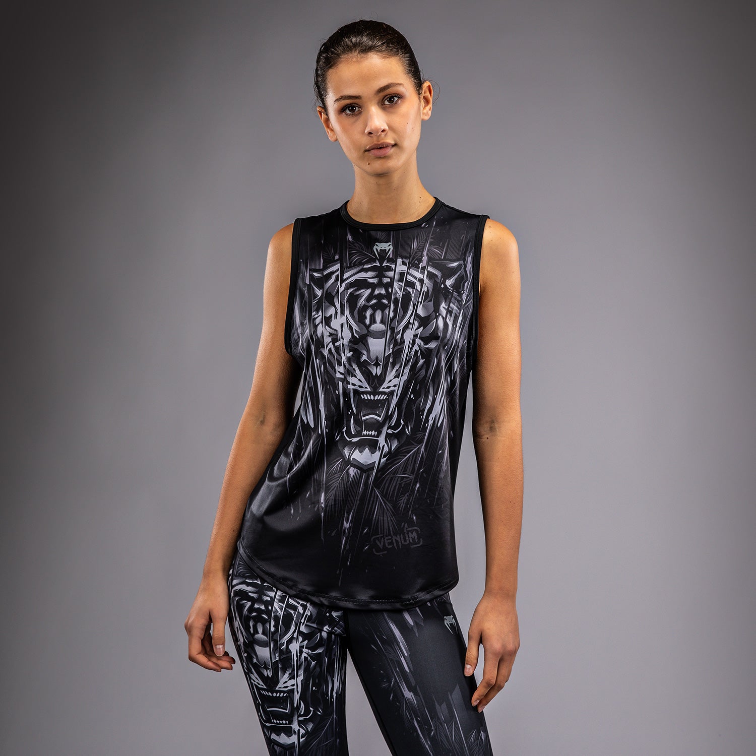 venum-tiger-damen-tanktop-schwarz-silber image 2