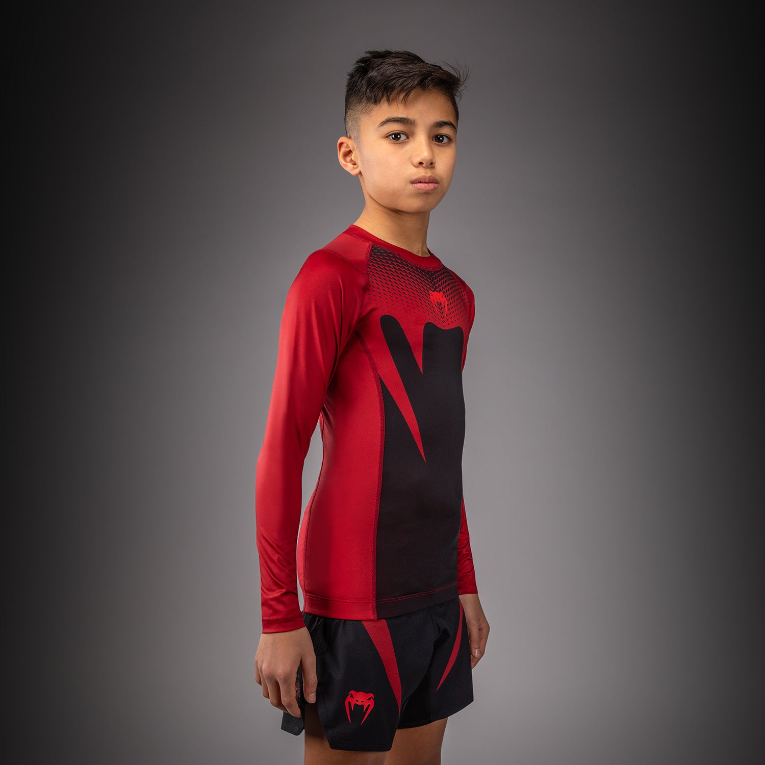 venum-attack-langarm-rashguard-f-r-kinder-schwarz-rot image 3