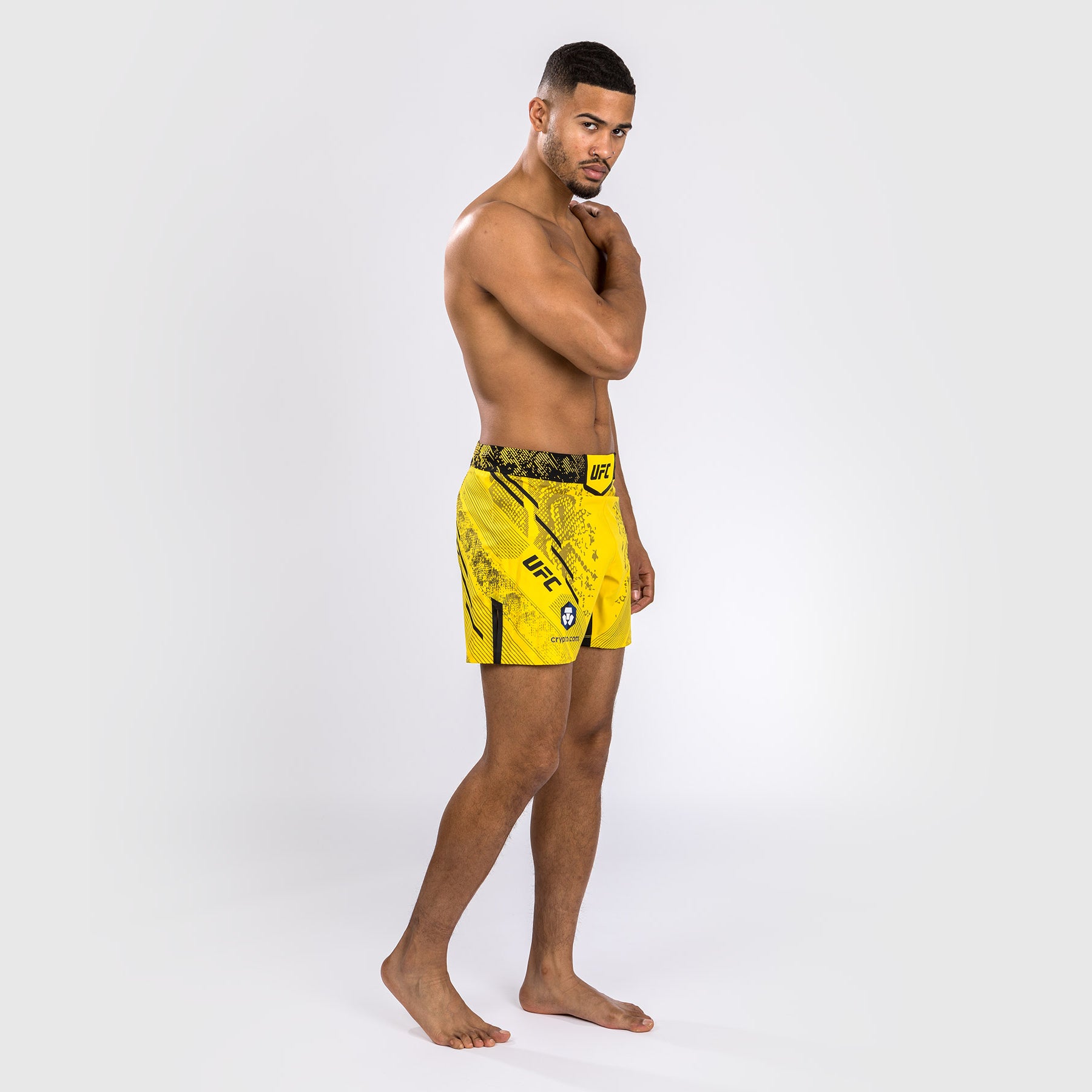 venum-ufc-adrenaline-authentic-fight-night-kampfshort-herren-kurze-passform-gelb image 3