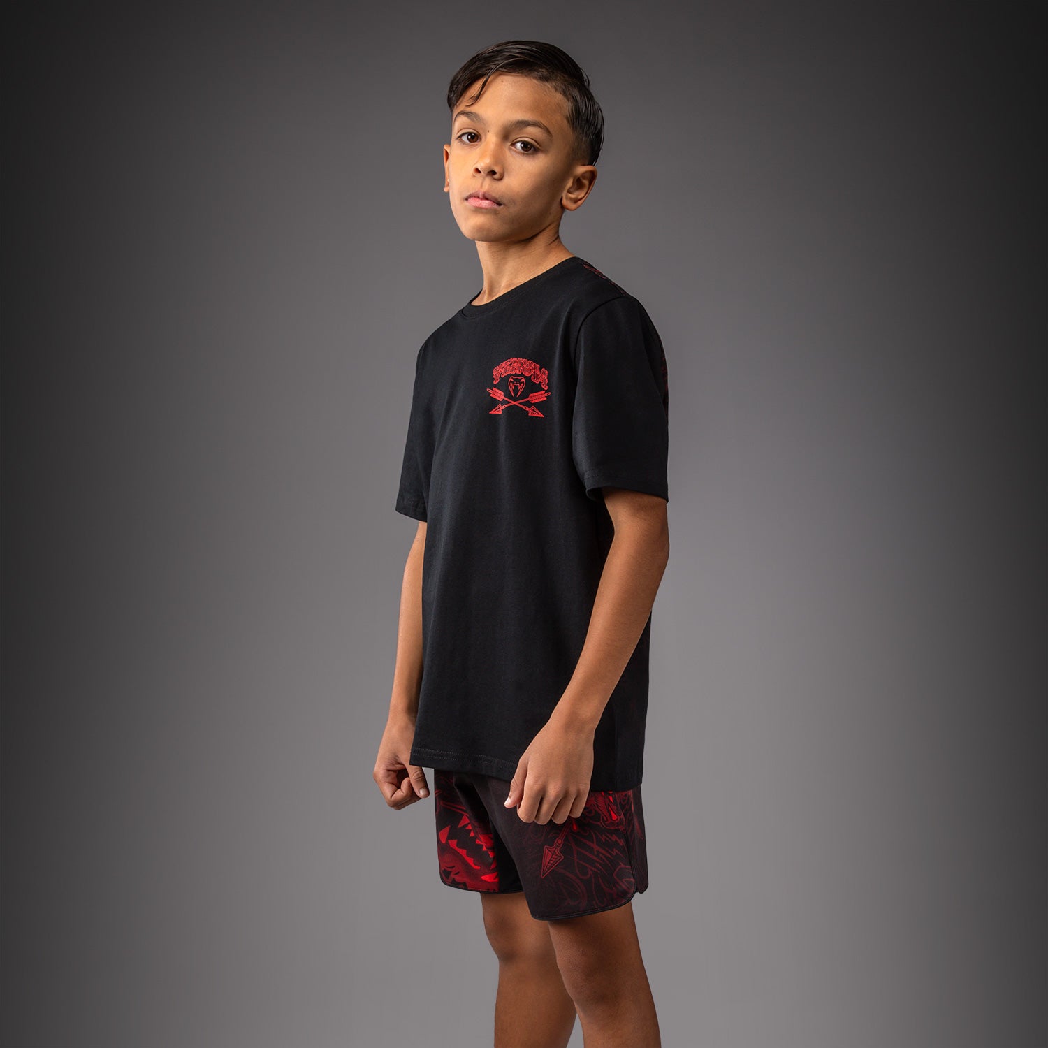 venum-wolf-atak-kinder-t-shirt-schwarz-rot image 3