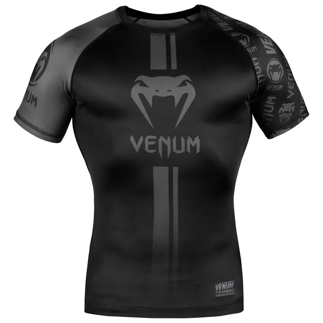venum-logos-rashguard-kurzarm-schwarz-schwarz image 1