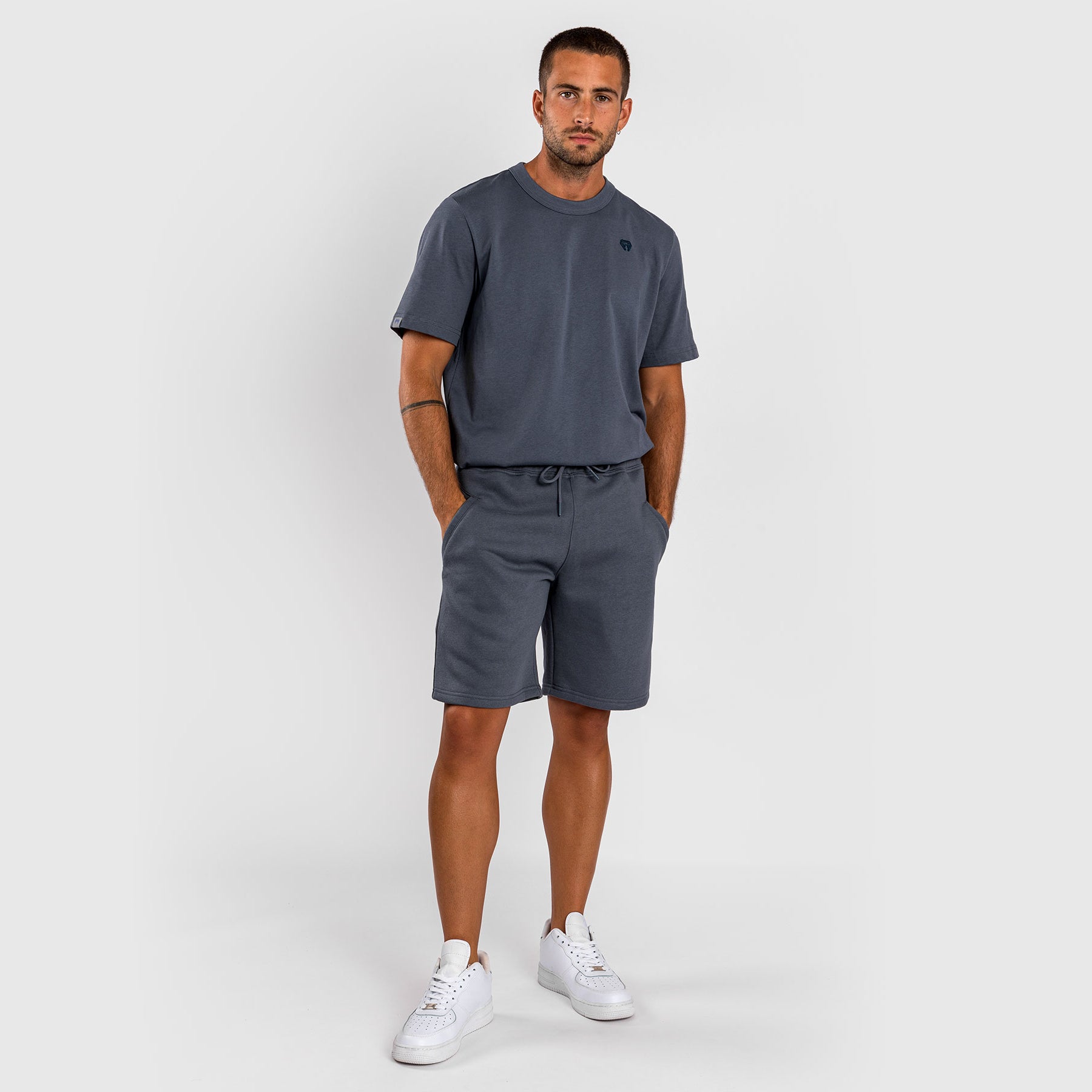 venum-silent-power-baumwoll-short-marineblau image 1