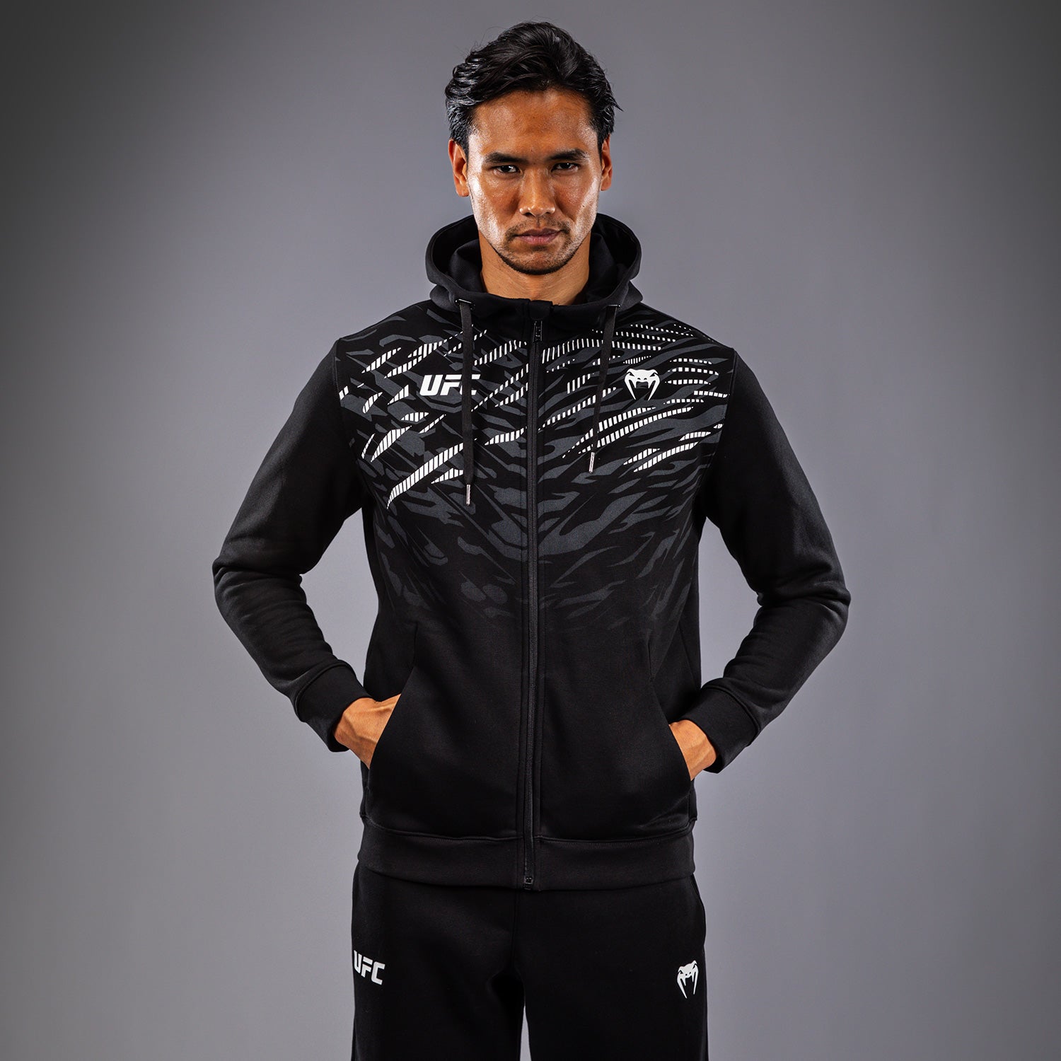ufc-fusion-by-venum-replica-herren-zip-hoodie-schwarz image 1