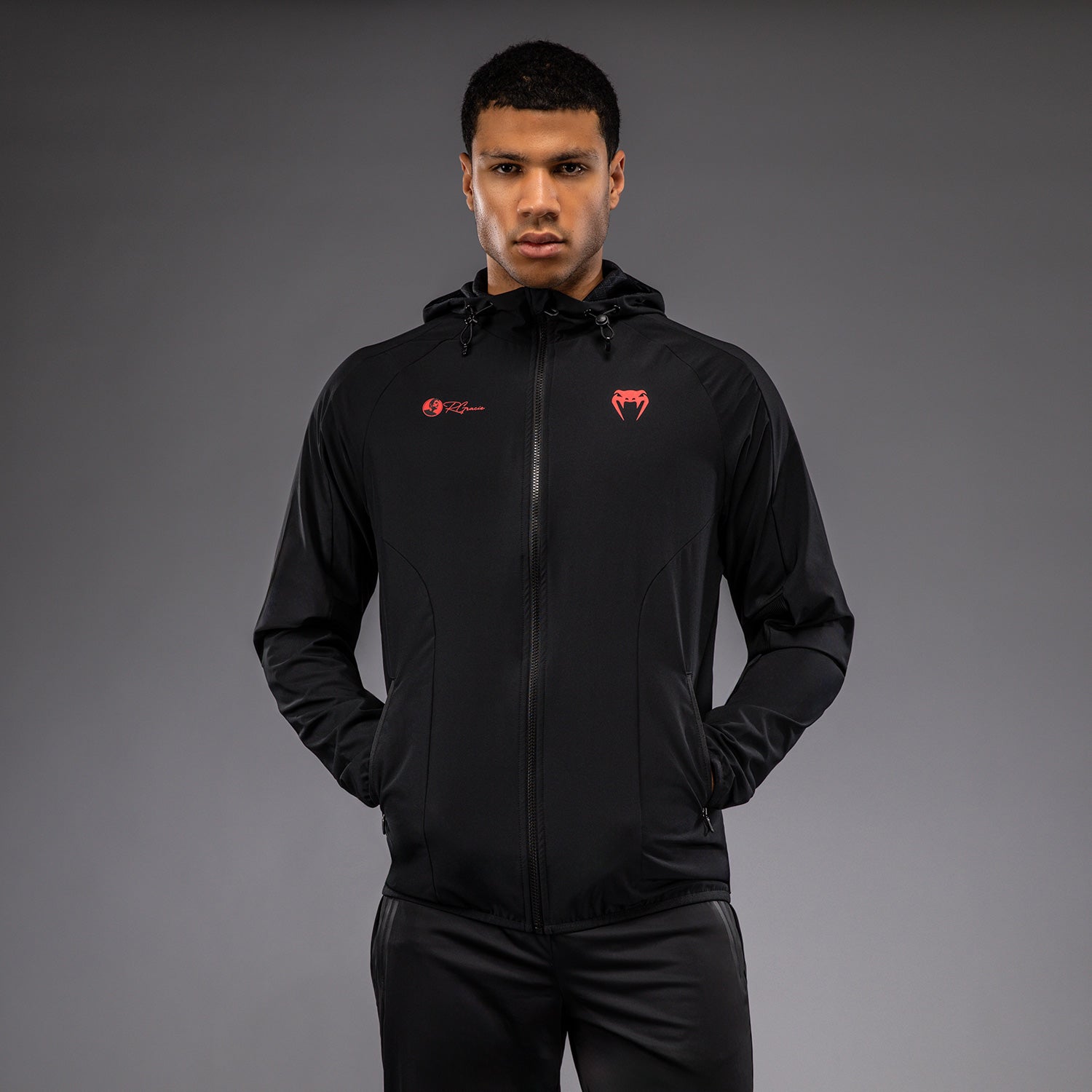 venum-x-roger-gracie-signature-trackjacke-herren-schwarz-rot image 2