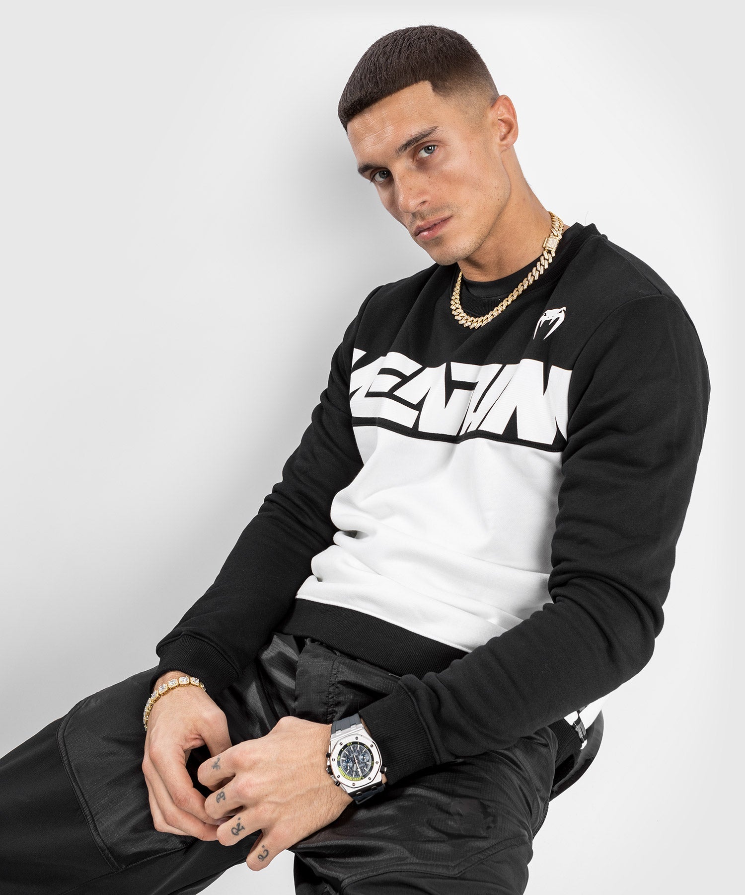 venum-connect-sweatshirt-schwarz-wei-herren image 2