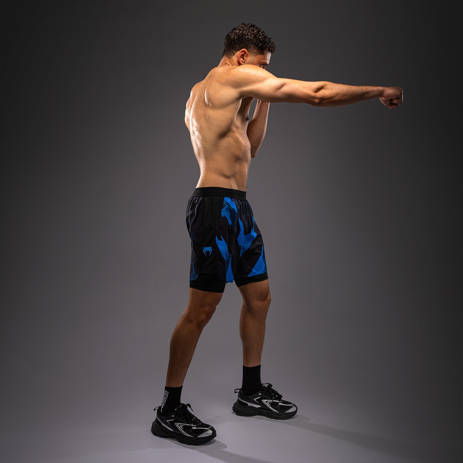 venum-no-gi-6-0-trainingsshorts-2-in-1-schwarz-blau image 2