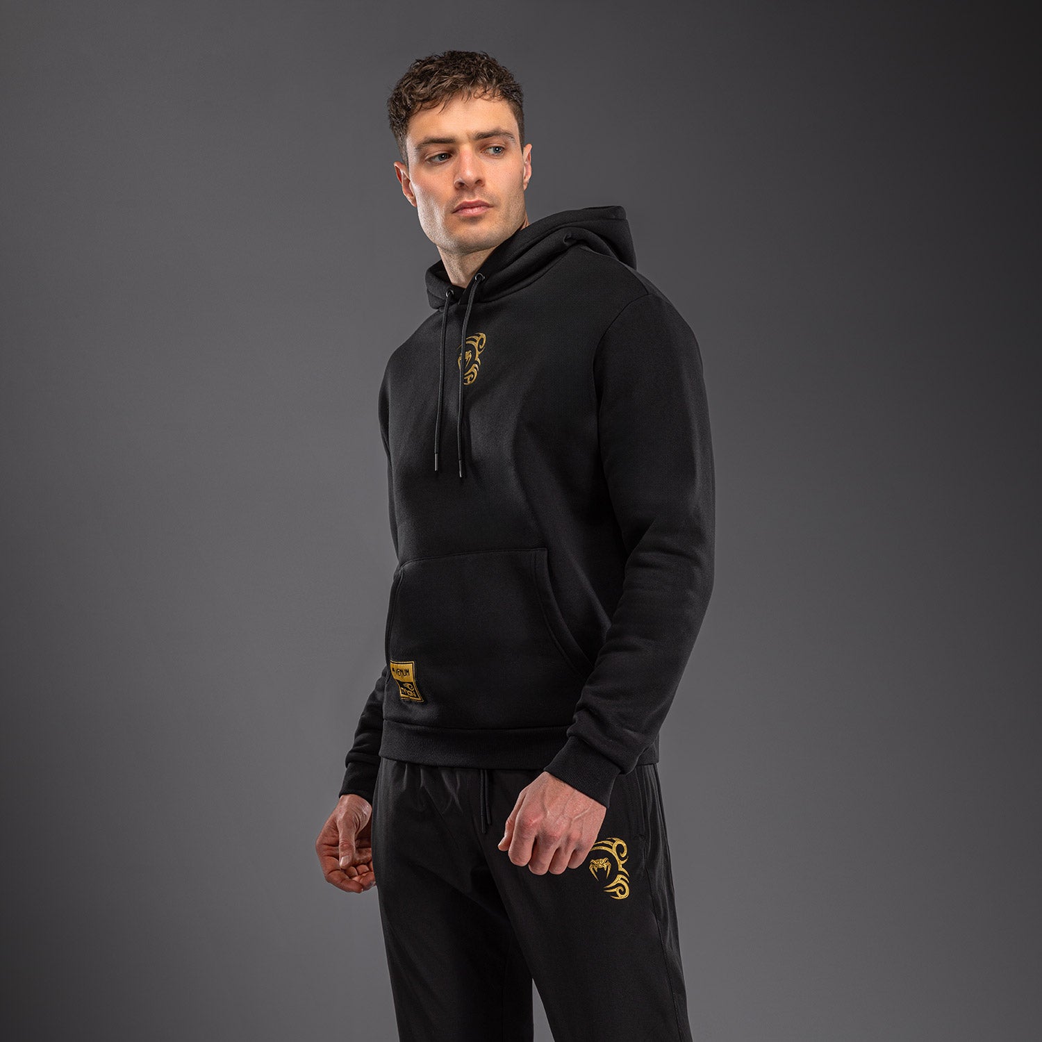 venum-x-mike-tyson-tiger-hoodie-herren-schwarz-gold image 2