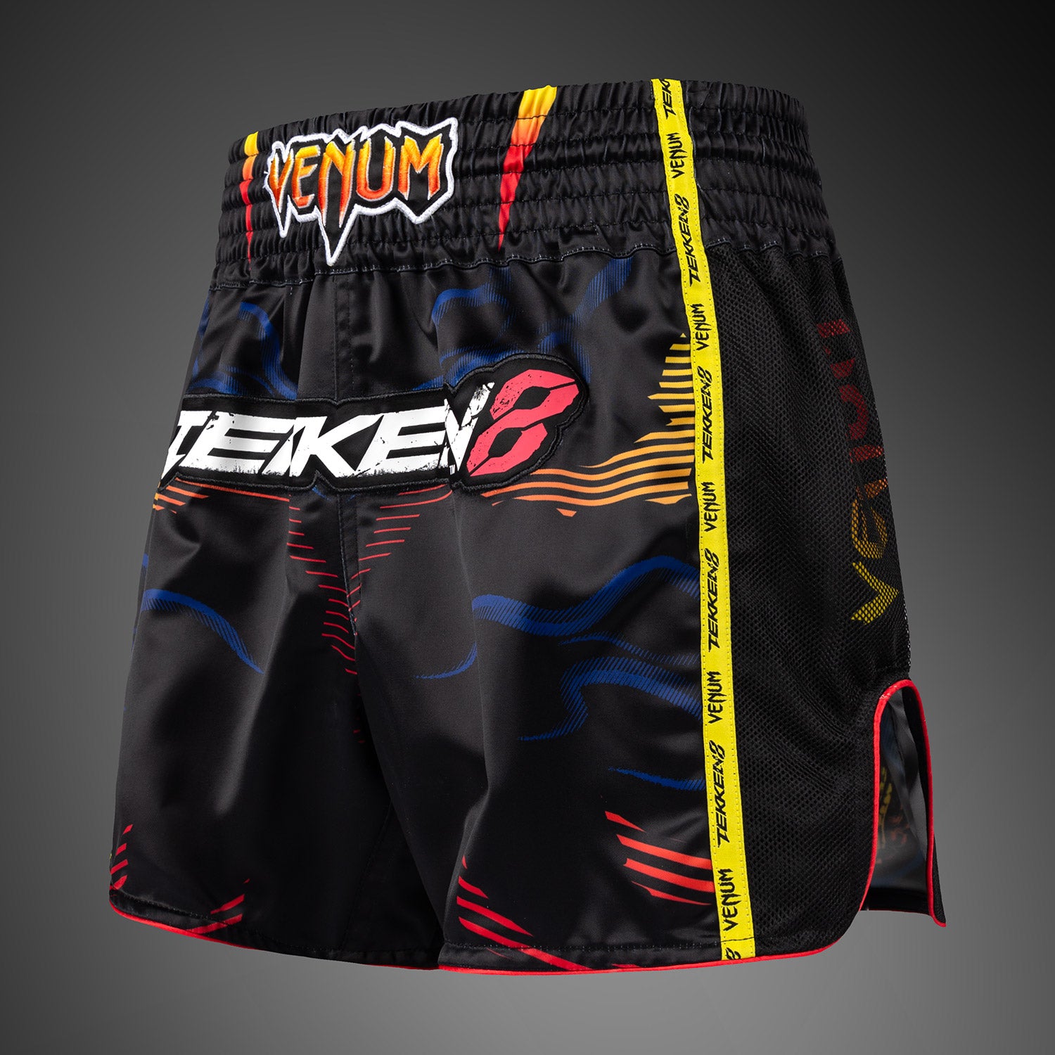 venum-x-tekken-8-muay-thai-shorts-yoshimitsu-schwarz-orange image 2