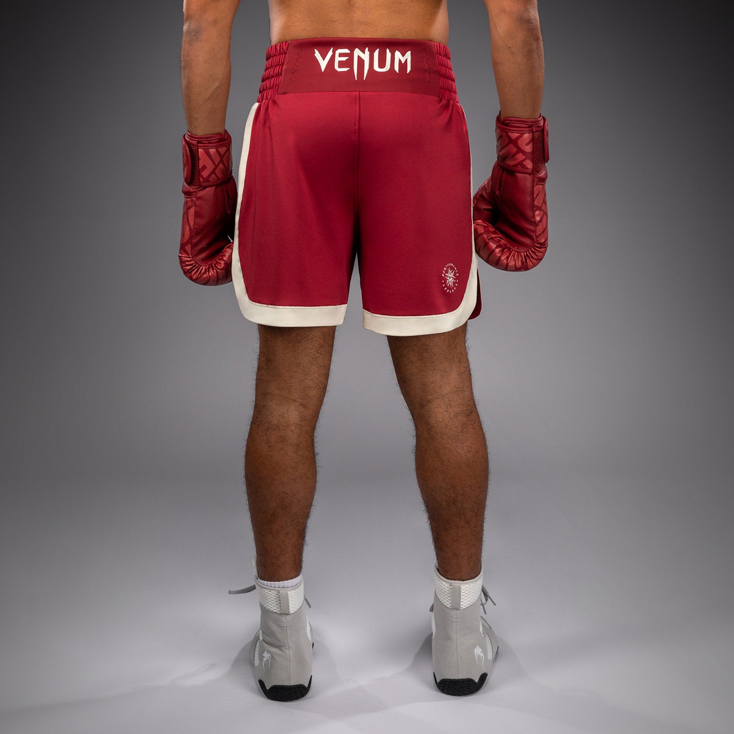venum-classic-boxshorts-rubinrot-elfenbein image 2