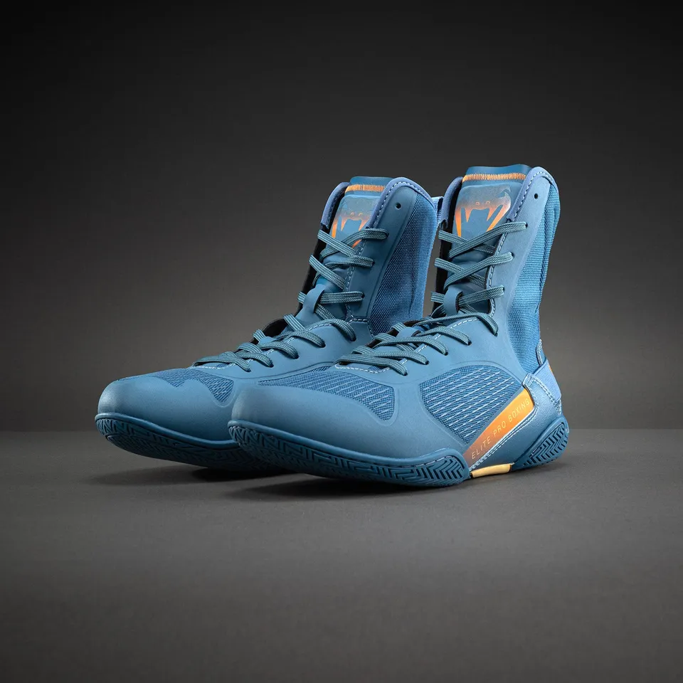 venum-elite-neo-boxschuhe-stahlblau-orange image 1