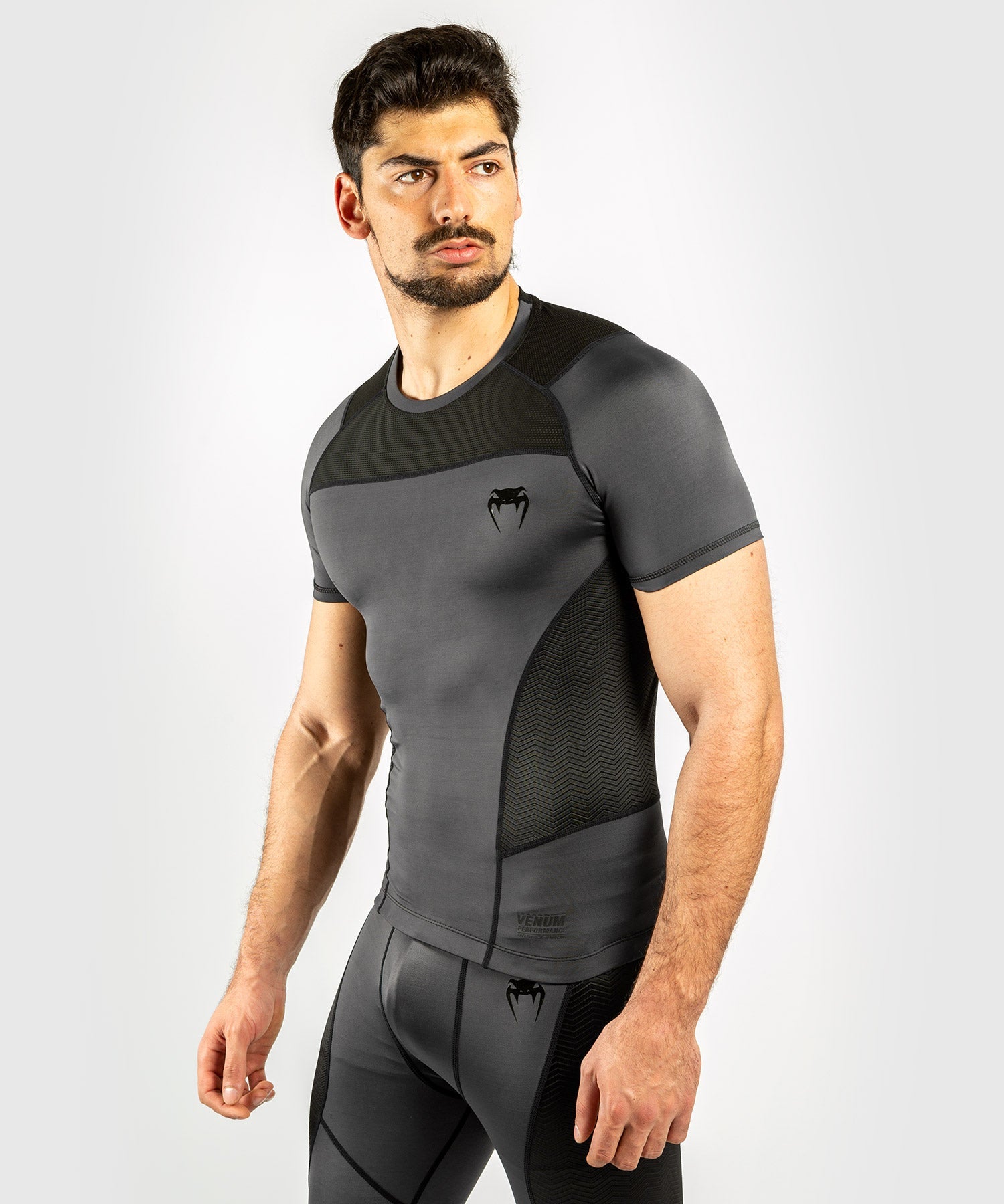 venum-g-fit-rashguard-kurzarm-grau-schwarz image 3