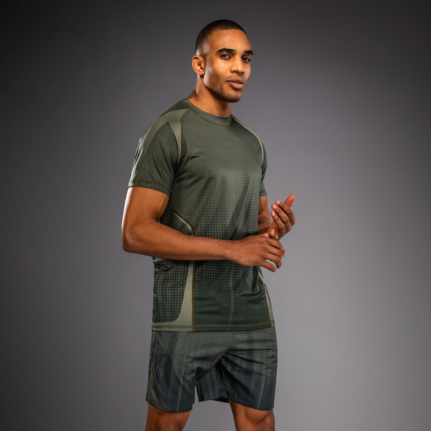 venum-stealth-dry-tech-t-shirt-herren-khaki-dunkelgr-n image 3