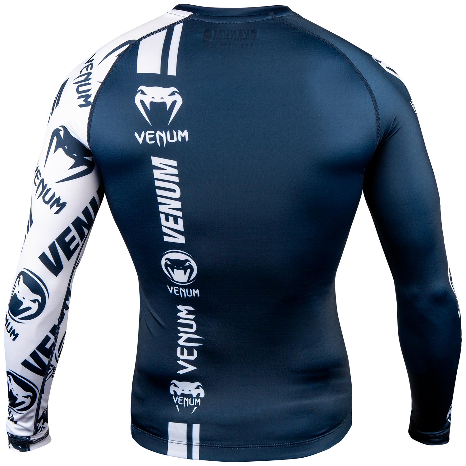 venum-logos-rashguard-langarm-marineblau-wei image 4