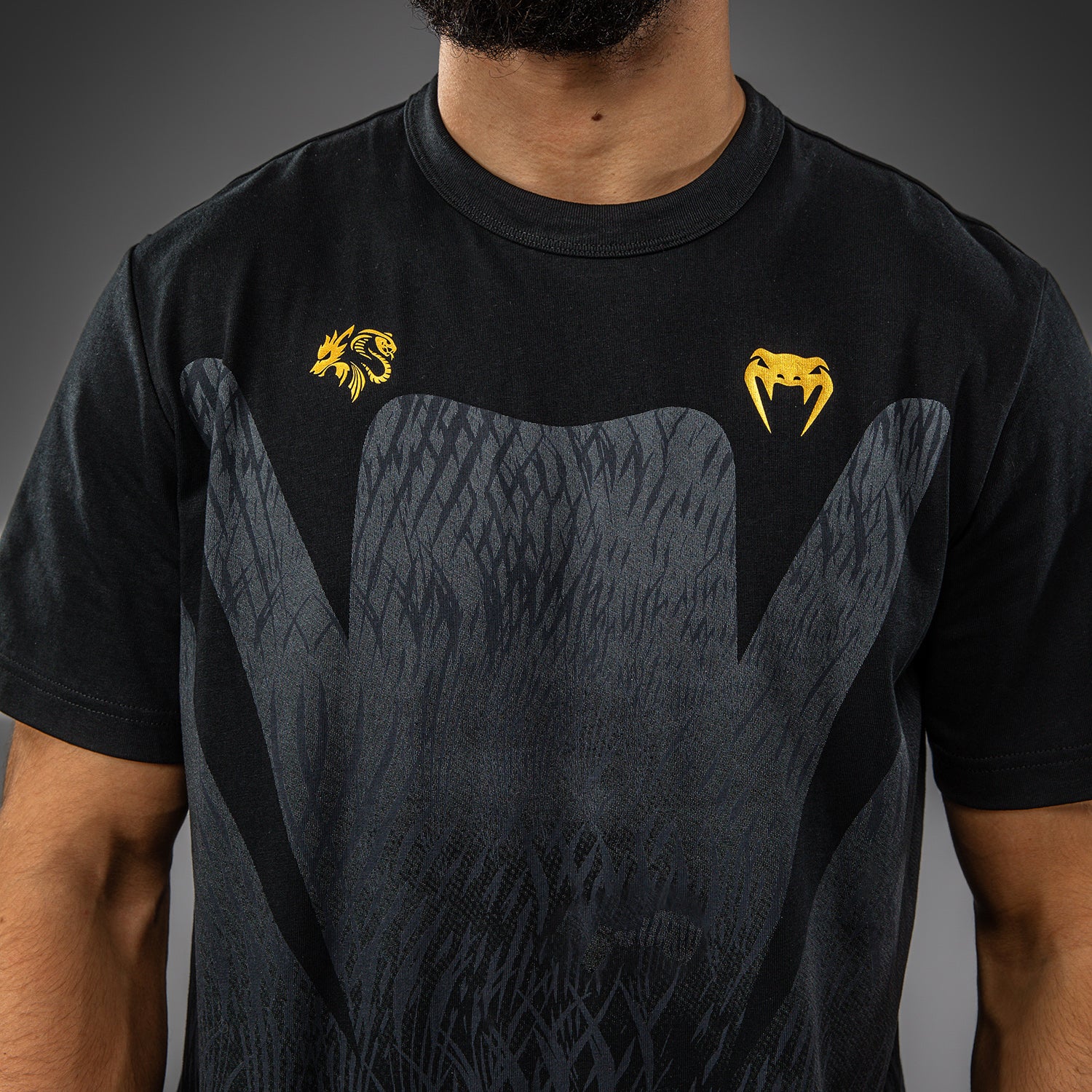 venum-x-chimaev-t-shirt-herren-schwarz-grau image 5