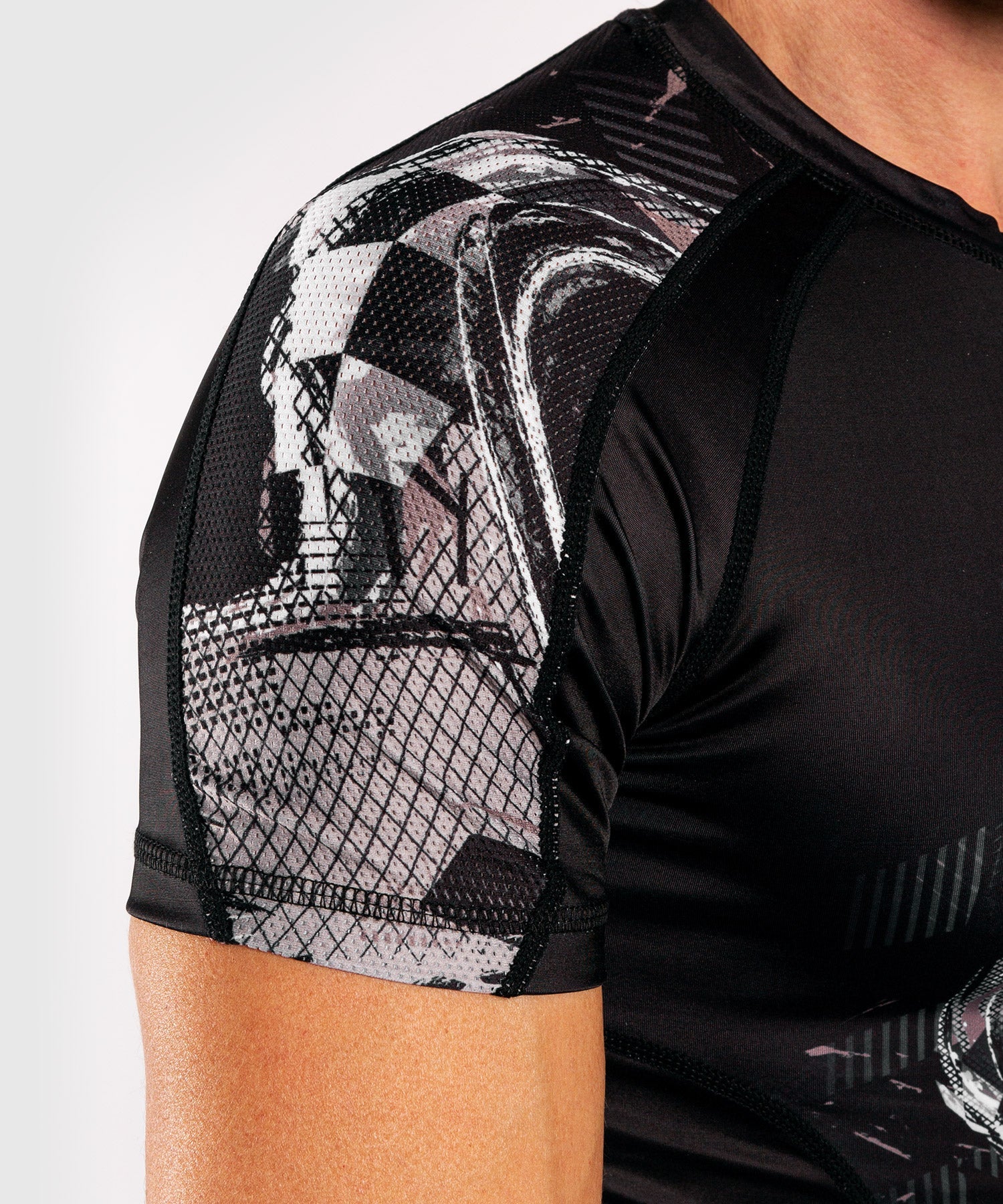 venum-skull-rashguard-kurze-rmel-kompressionsshirt-herren-schwarz image 8