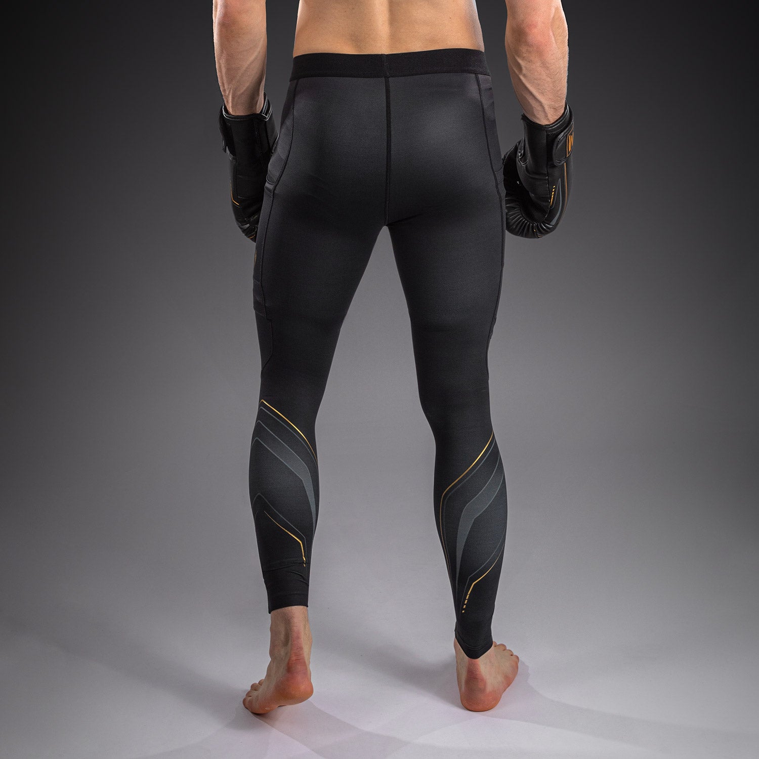 venum-streamline-spats-herren-schwarz-gold-bjj-mma-kompressionshose image 4