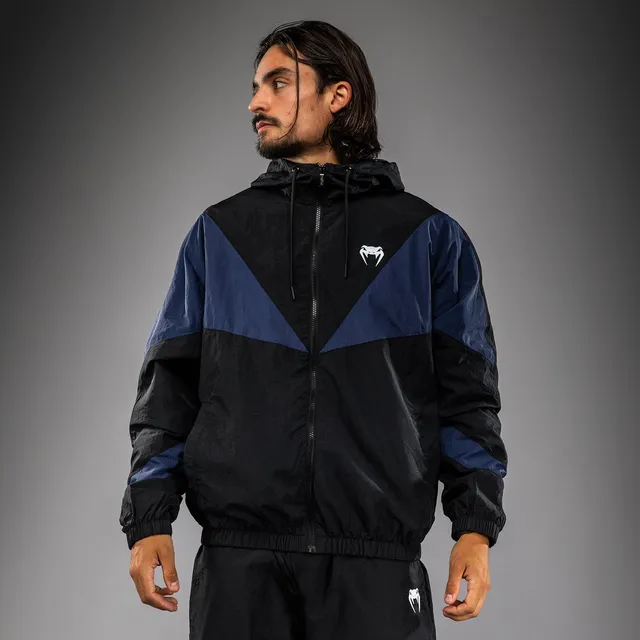 venum-vectra-trackjacke-herren-mit-kapuze-und-reissverschluss-schwarz-blau image 1