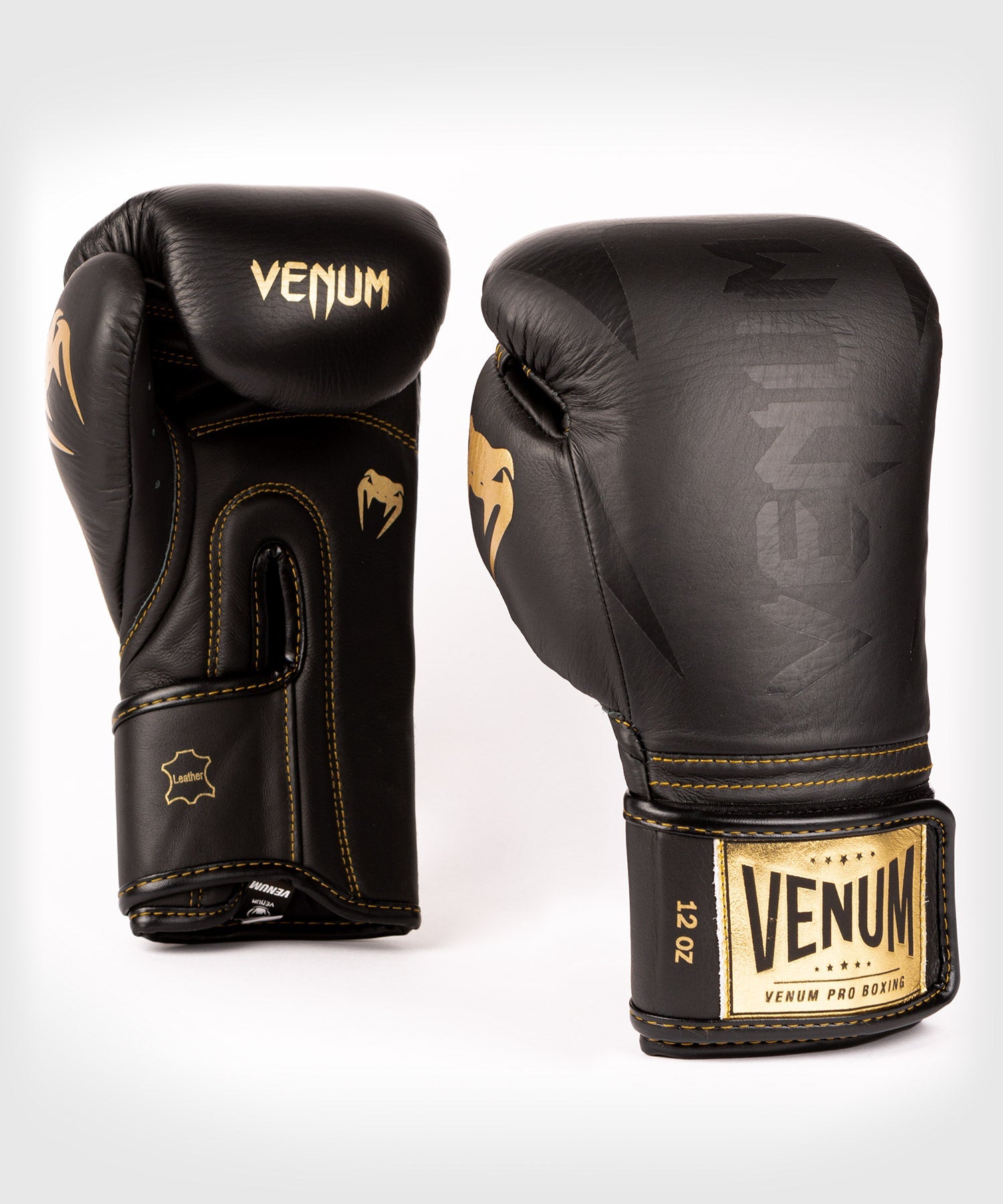 venum-hammer-profi-boxhandschuhe-klett-schwarz-schwarz-gold image 2