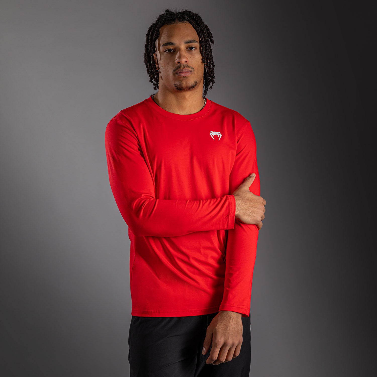 venum-lineup-langarm-t-shirt-rot-wei image 4
