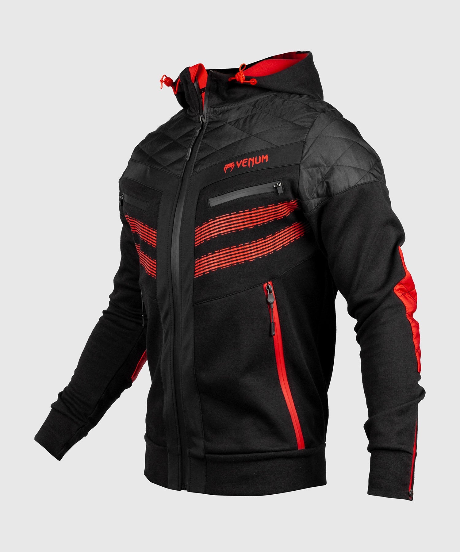 venum-laser-2-0-sweatshirt-hoodie-schwarz-rot-herren image 3