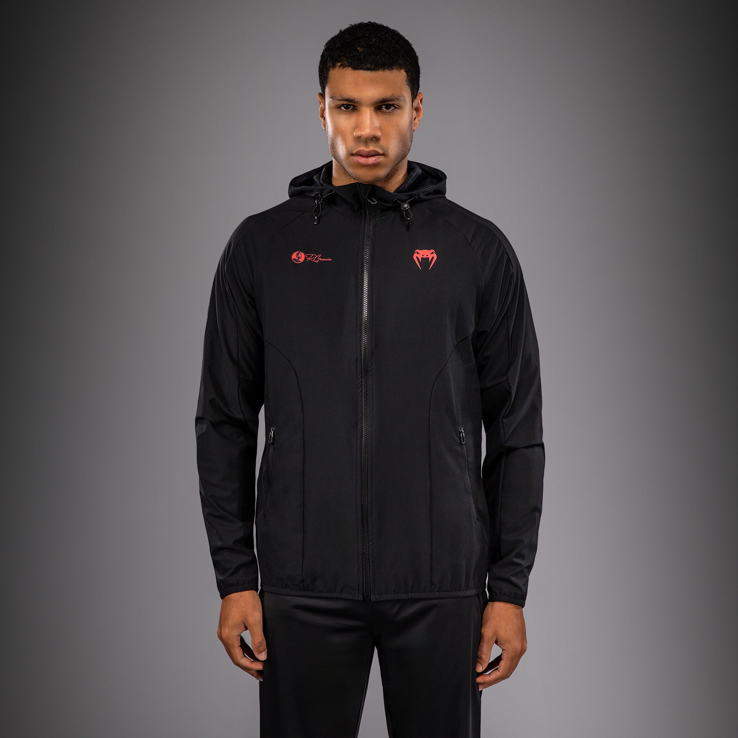 venum-x-roger-gracie-signature-trackjacke-herren-schwarz-rot image 1