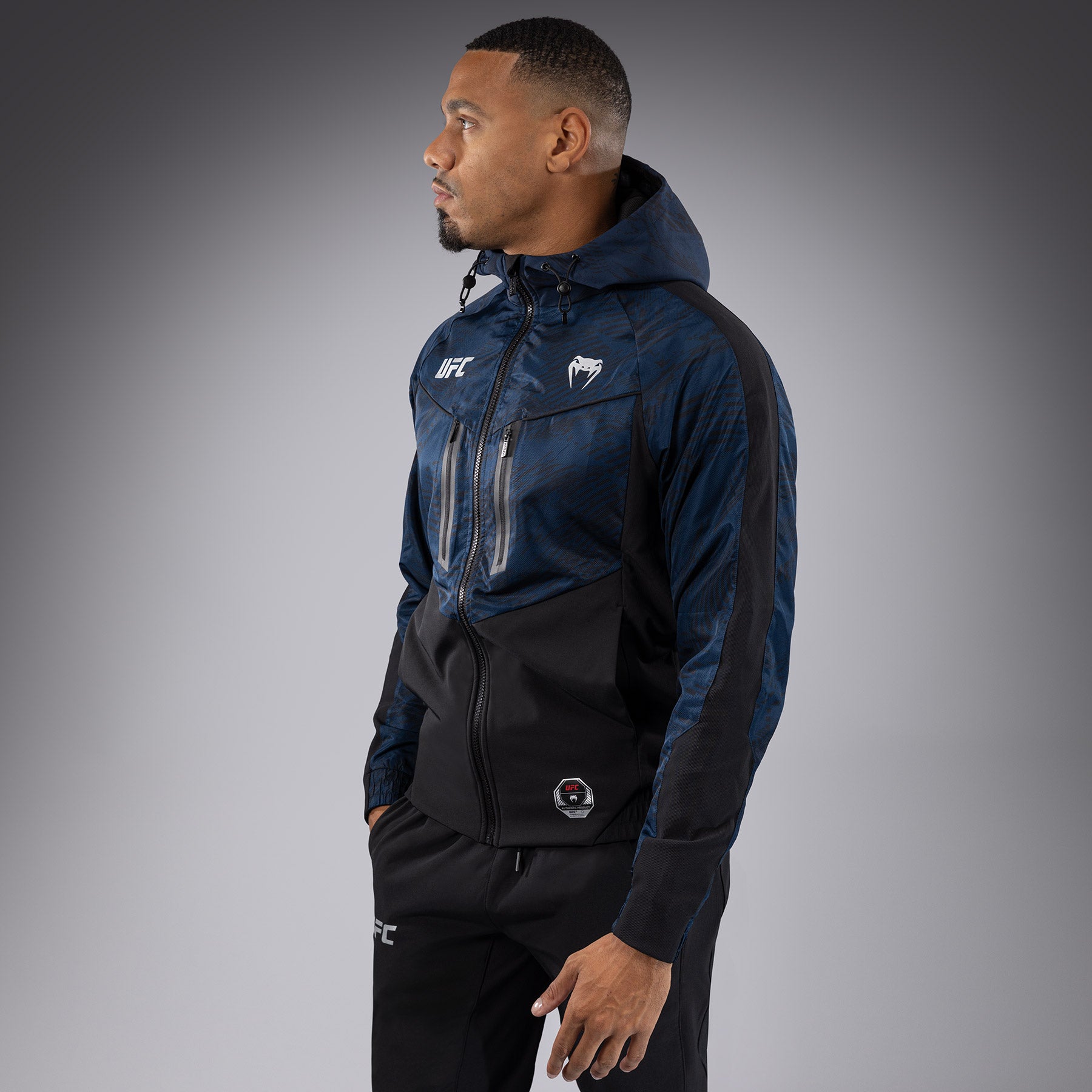 ufc-fusion-by-venum-fight-week-herren-zip-hoodie-ozeanisches-blau image 2