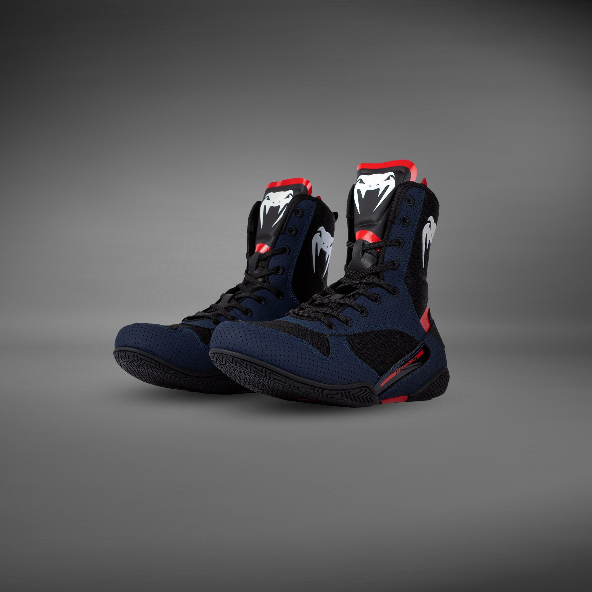 venum-elite-boxschuhe-navy-schwarz-rot-herren-damen-wettkampf image 1