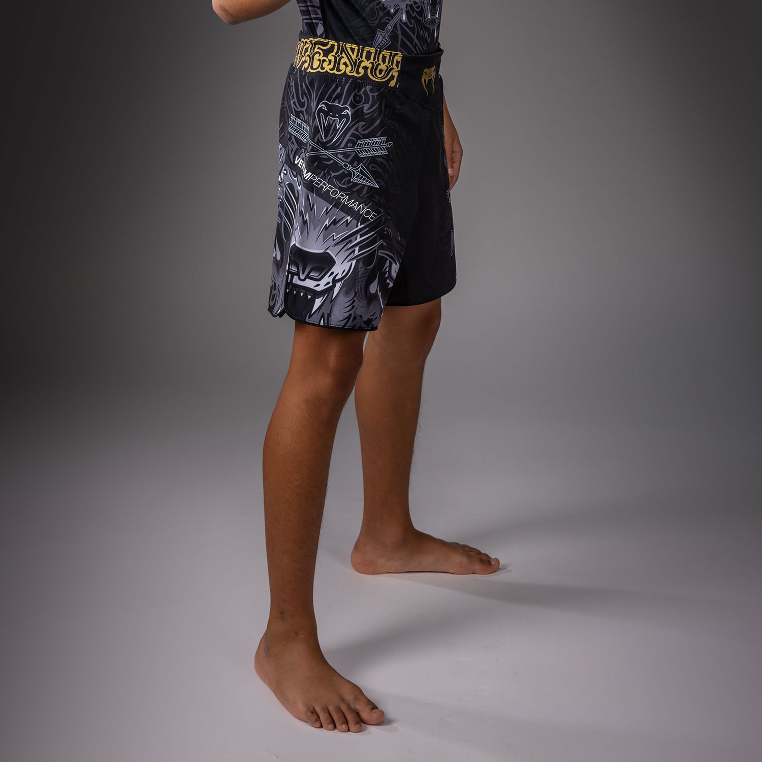 venum-wolf-atak-kinder-fightshorts-schwarz-grau image 2