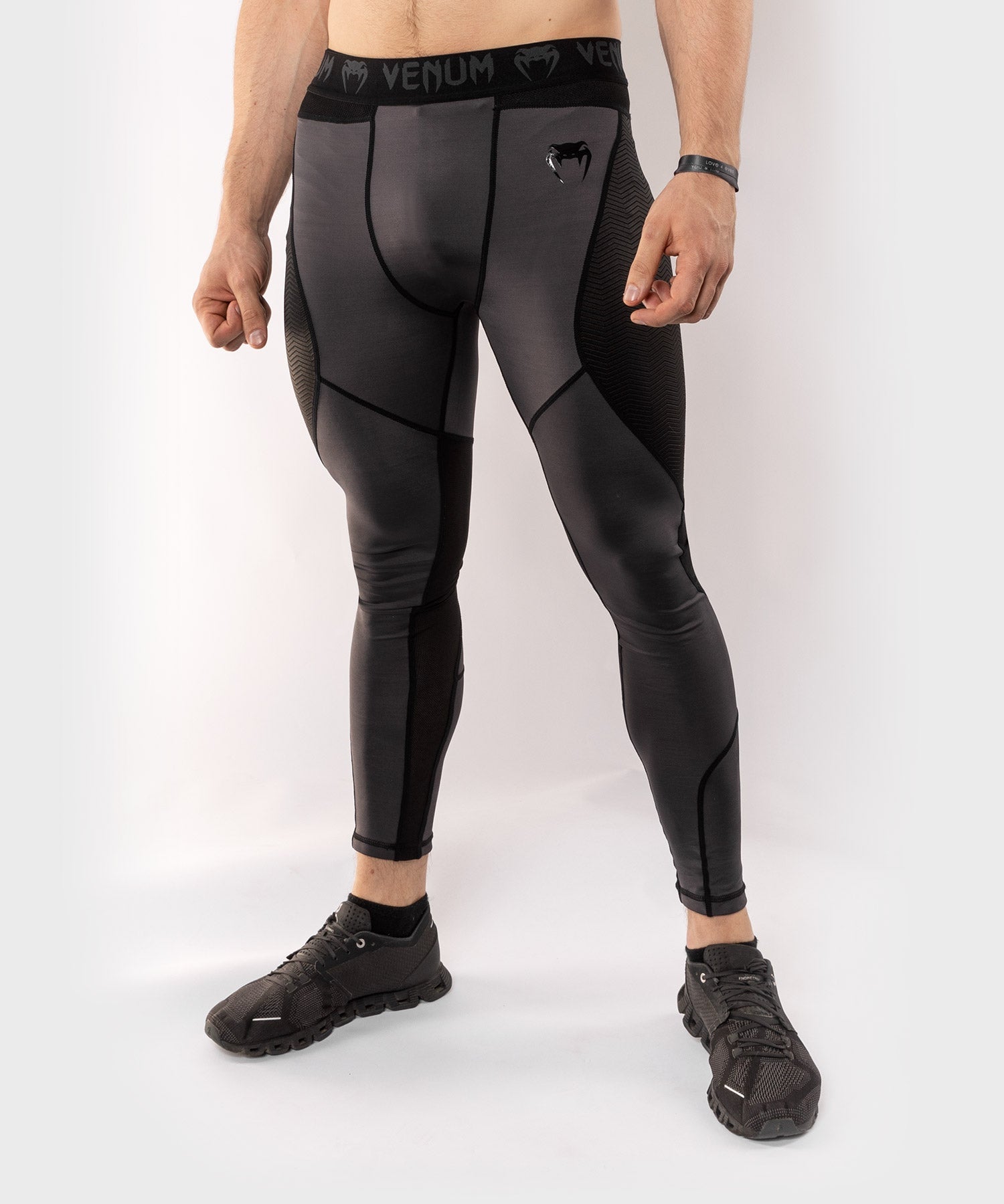 venum-g-fit-spats-kompressionshose-grau-schwarz image 2
