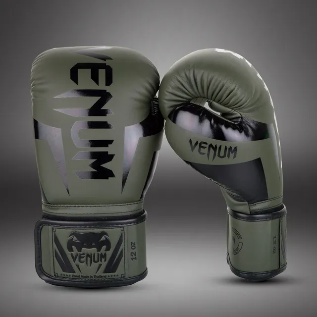 venum-elite-boxhandschuhe-khaki-schwarz image 1