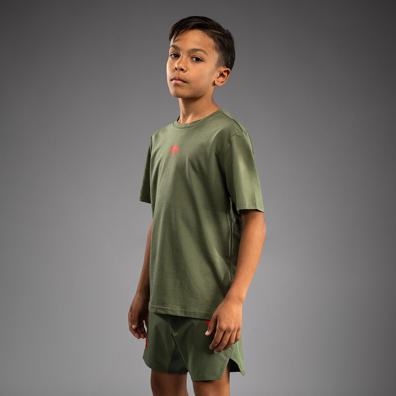 venum-contender-kinder-t-shirt-armeegr-n-orange image 4