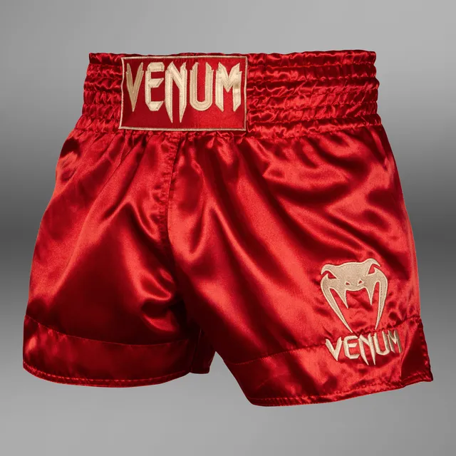 venum-classic-muay-thai-shorts-bordeaux-gold image 1