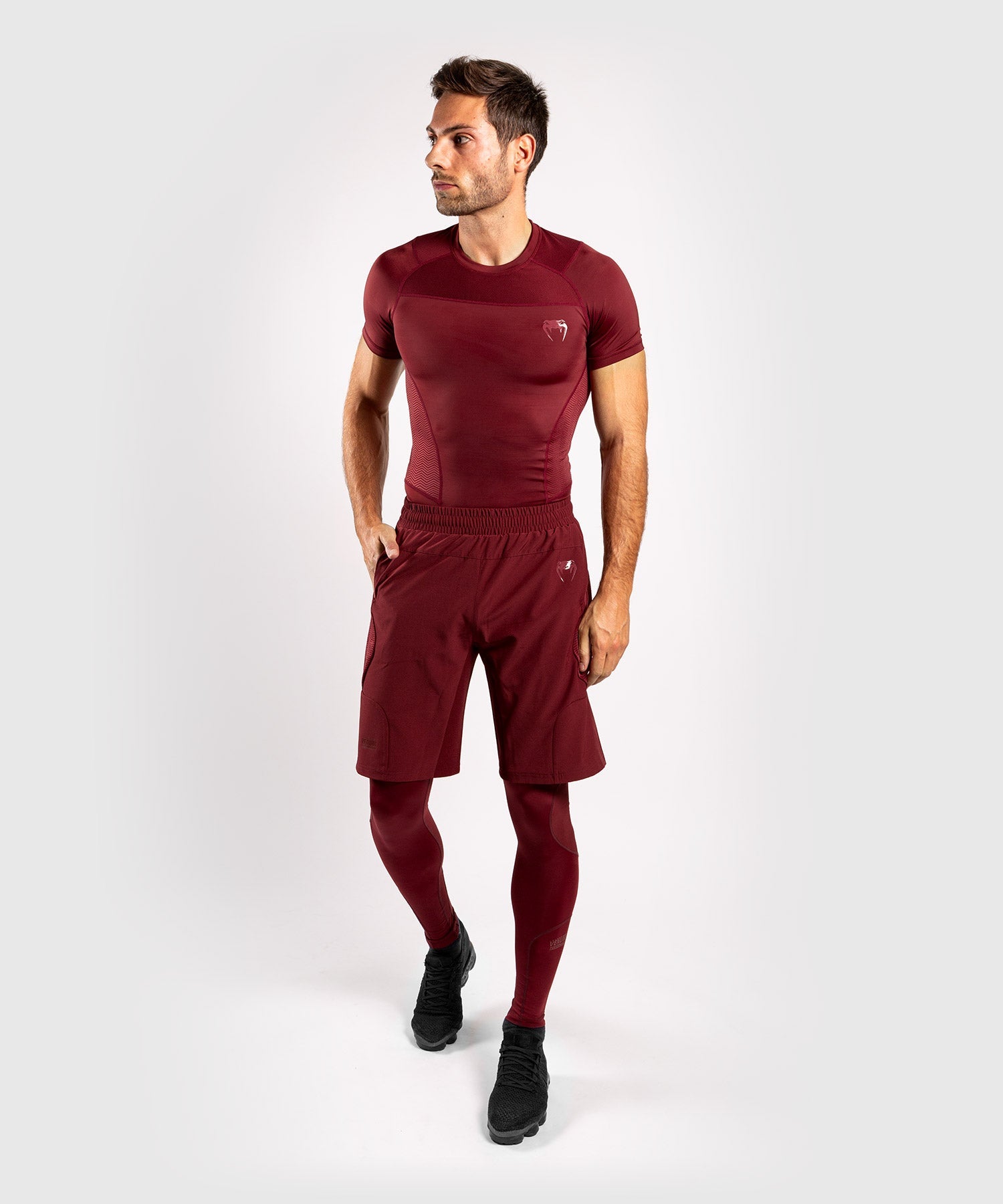 venum-g-fit-spats-kompressionshose-burgundrot image 5