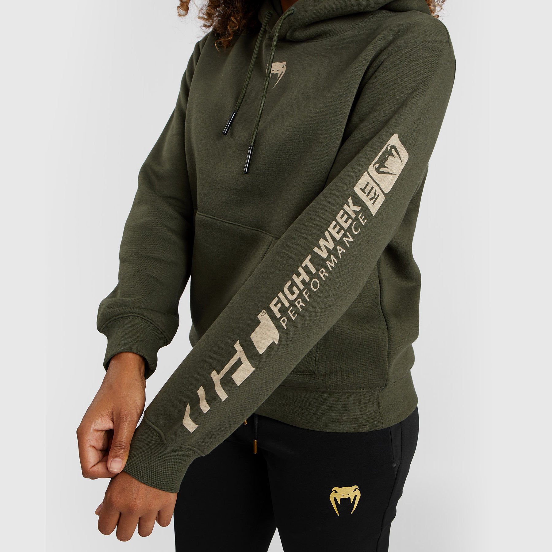 ufc-adrenaline-by-venum-fight-week-damen-pullover-hoodie-khaki image 5