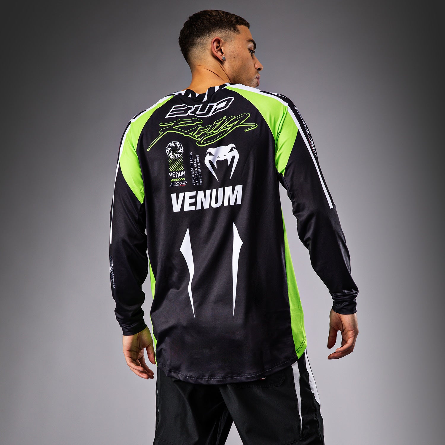 venum-x-bud-racing-dry-tech-t-shirt-herren-schwarz-wei-limettengr-n image 3