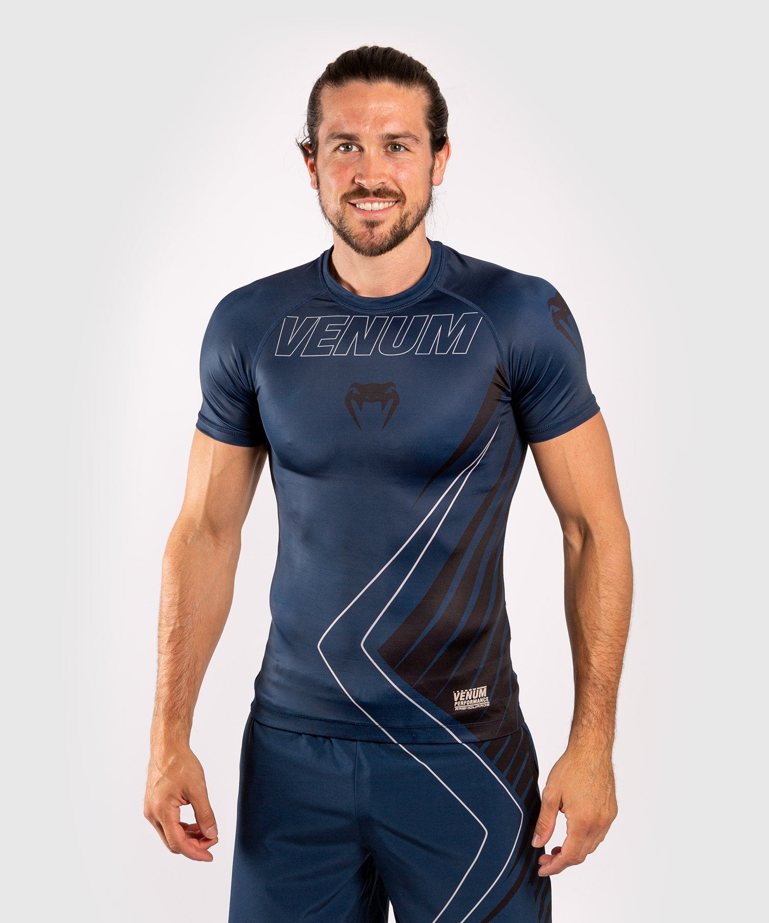 venum-contender-5-0-rashguard-kurzarm-marineblau-sand image 1