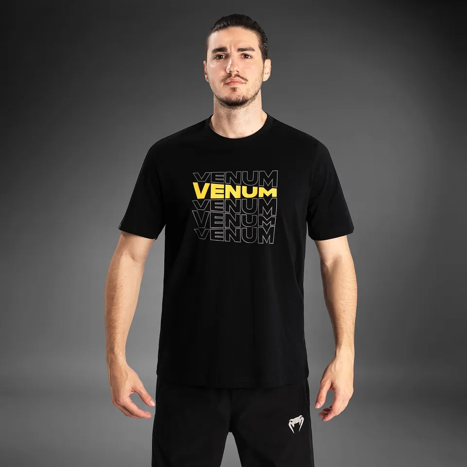 venum-vertigo-kurzarm-t-shirt-herren-schwarz-gelb image 1