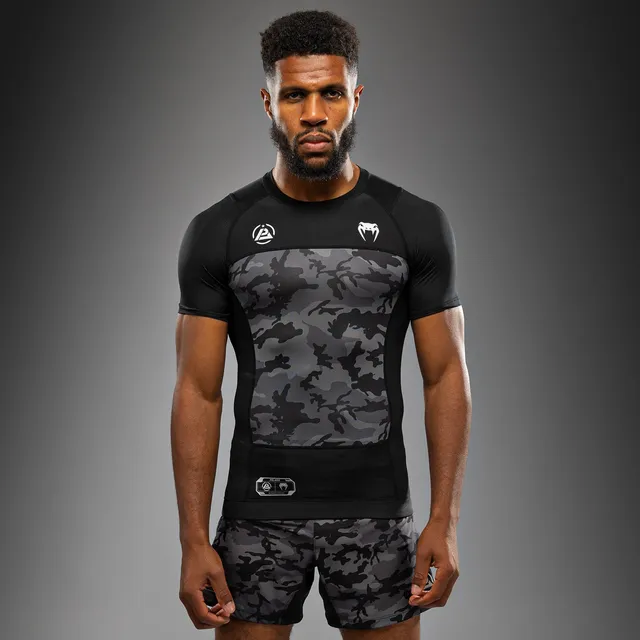 venum-x-polaris-kurzarm-rashguard-schwarz-grau-herren image 1