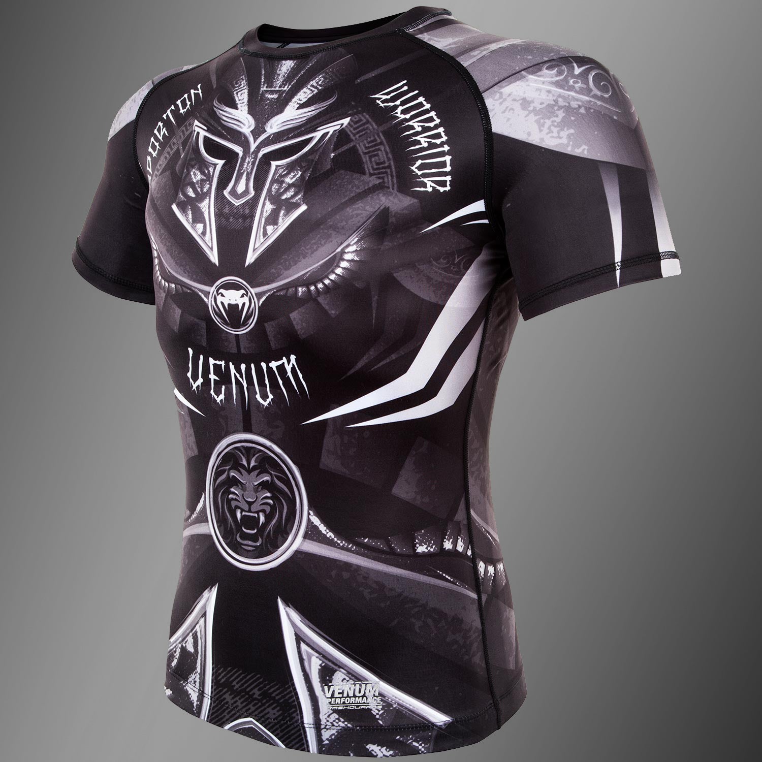 venum-gladiator-3-0-rashguard-kurzarm-schwarz-wei image 2