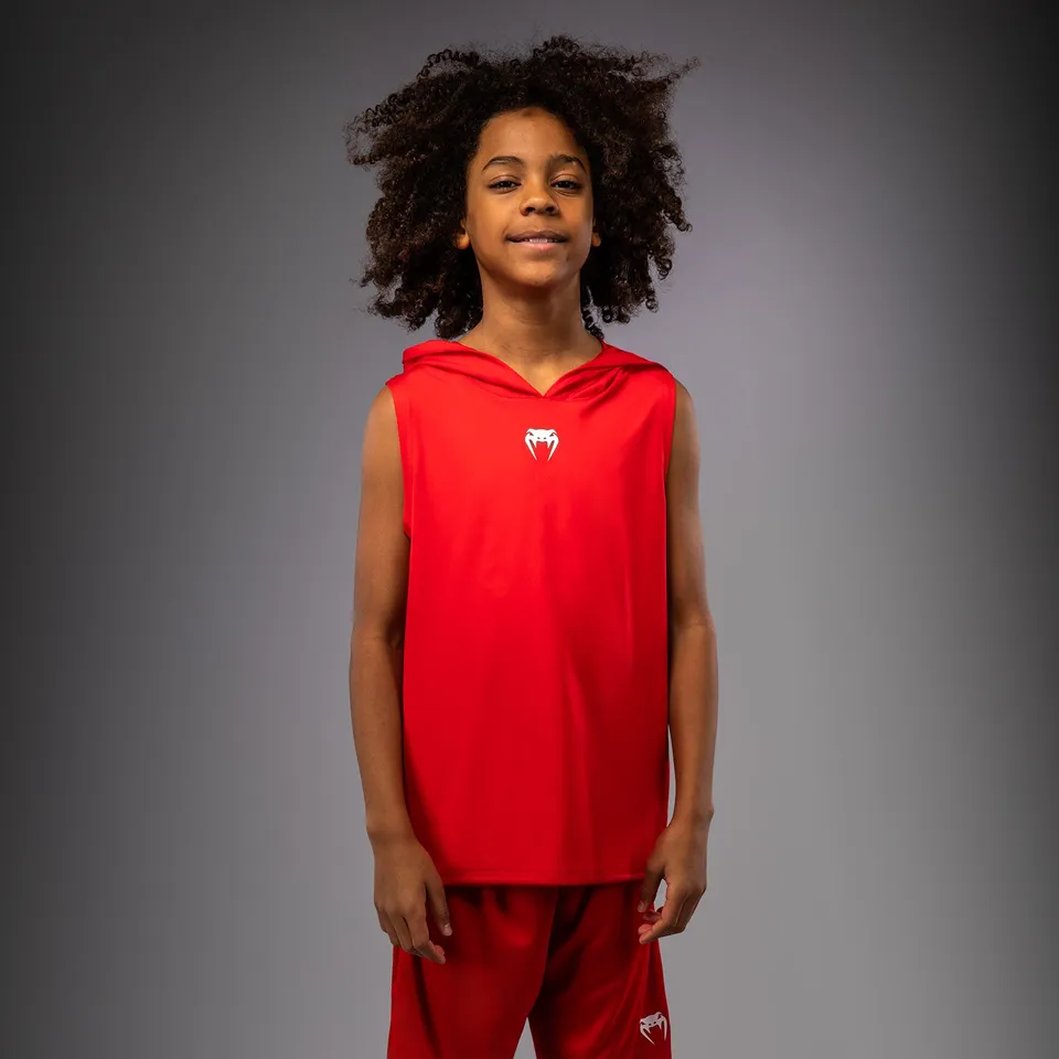 venum-elite-rmelloser-dry-tech-kapuzenpullover-f-r-kinder-rot image 1