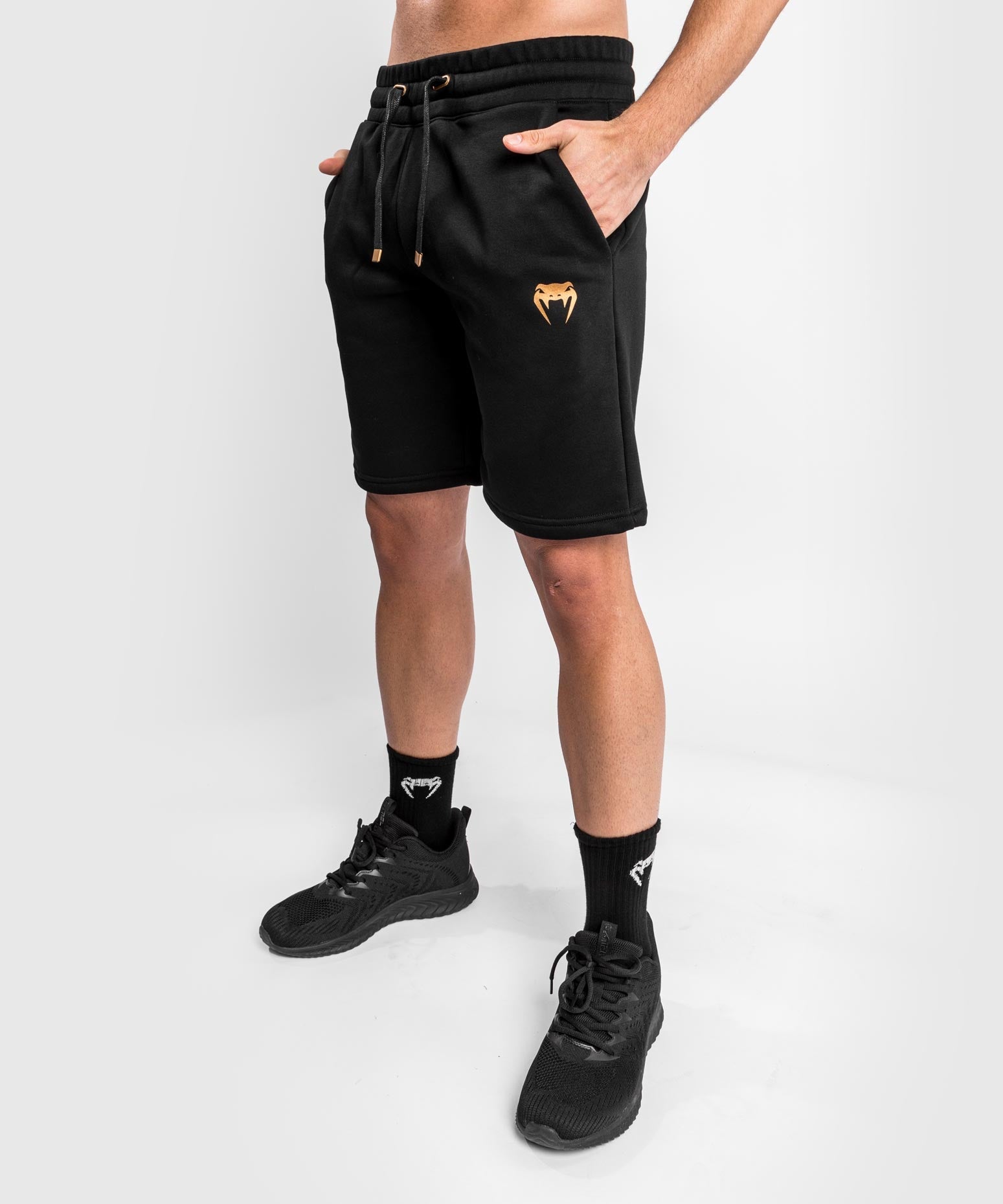 venum-classic-baumwollshorts-schwarz-bronze image 4