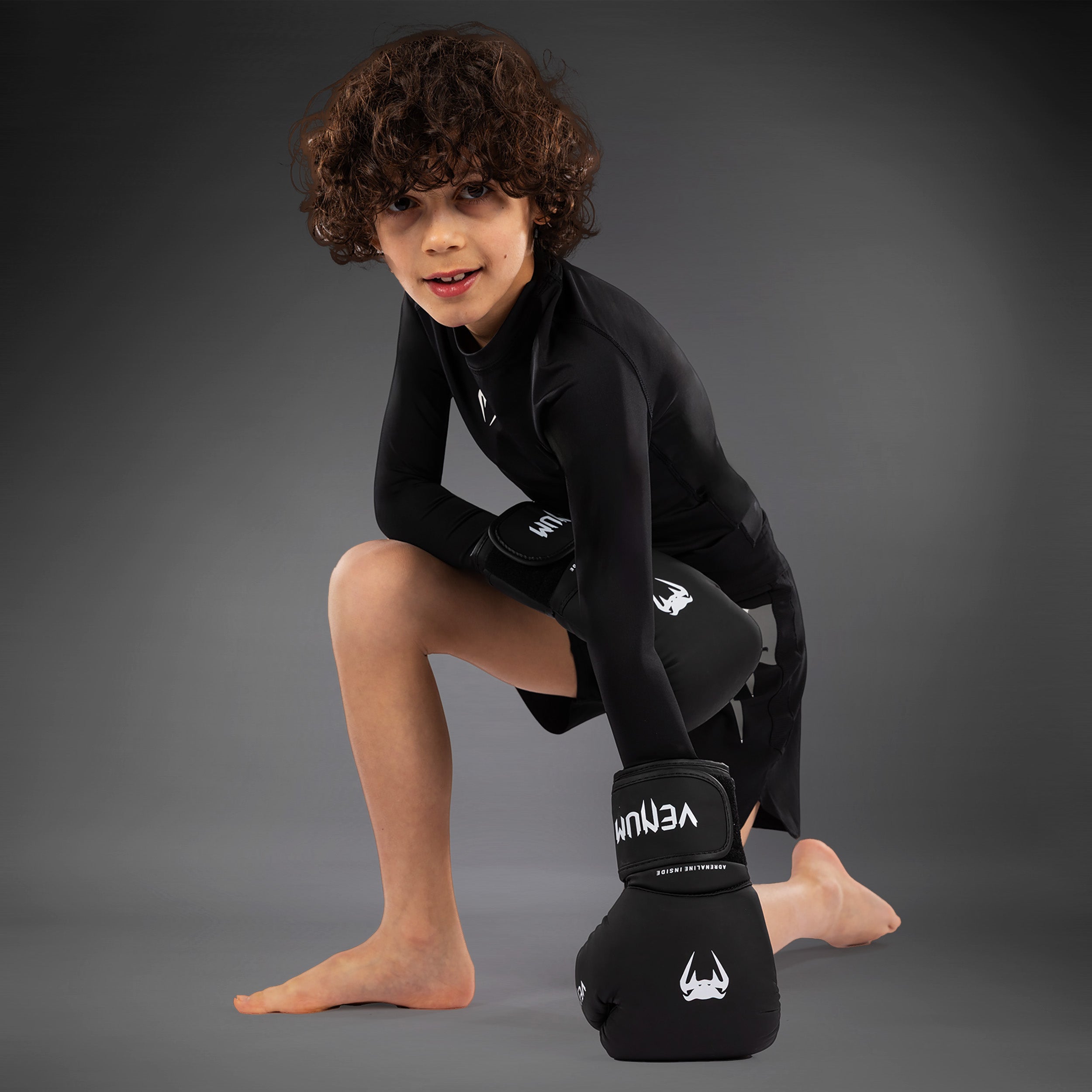 venum-light-kinder-fight-shorts-schwarz image 6