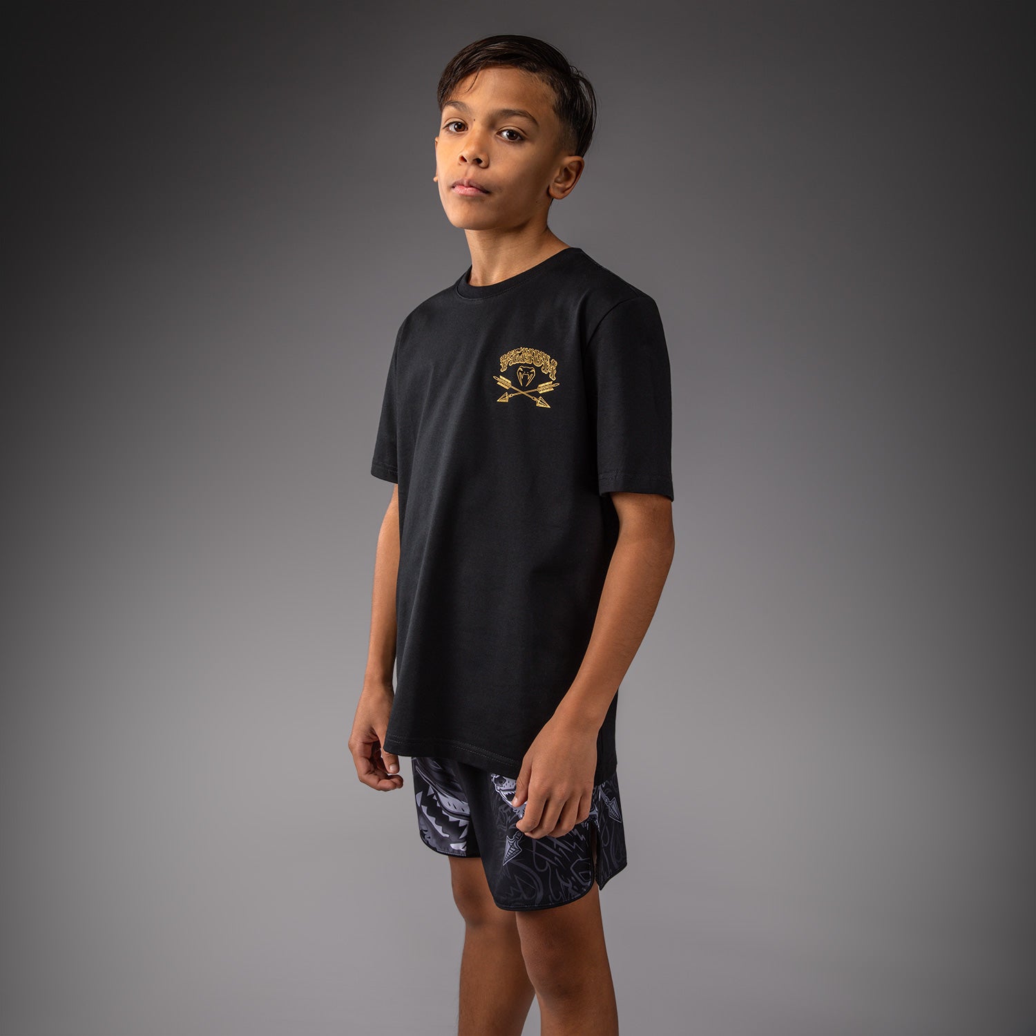venum-wolf-atak-kinder-t-shirt-schwarz-grau image 5