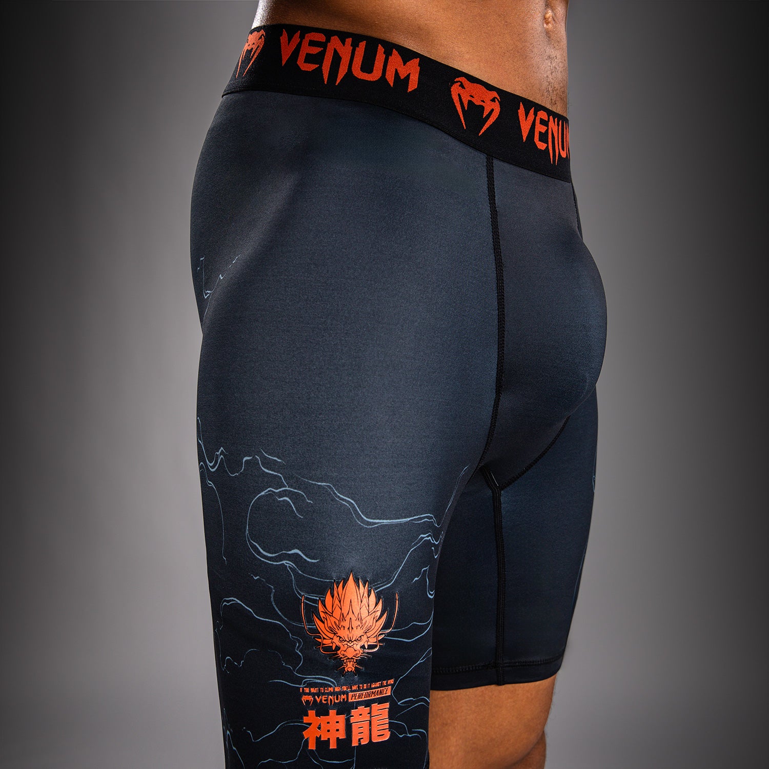 venum-thunder-dragon-kompressionsshort-schwarz-grau-kupfer image 8