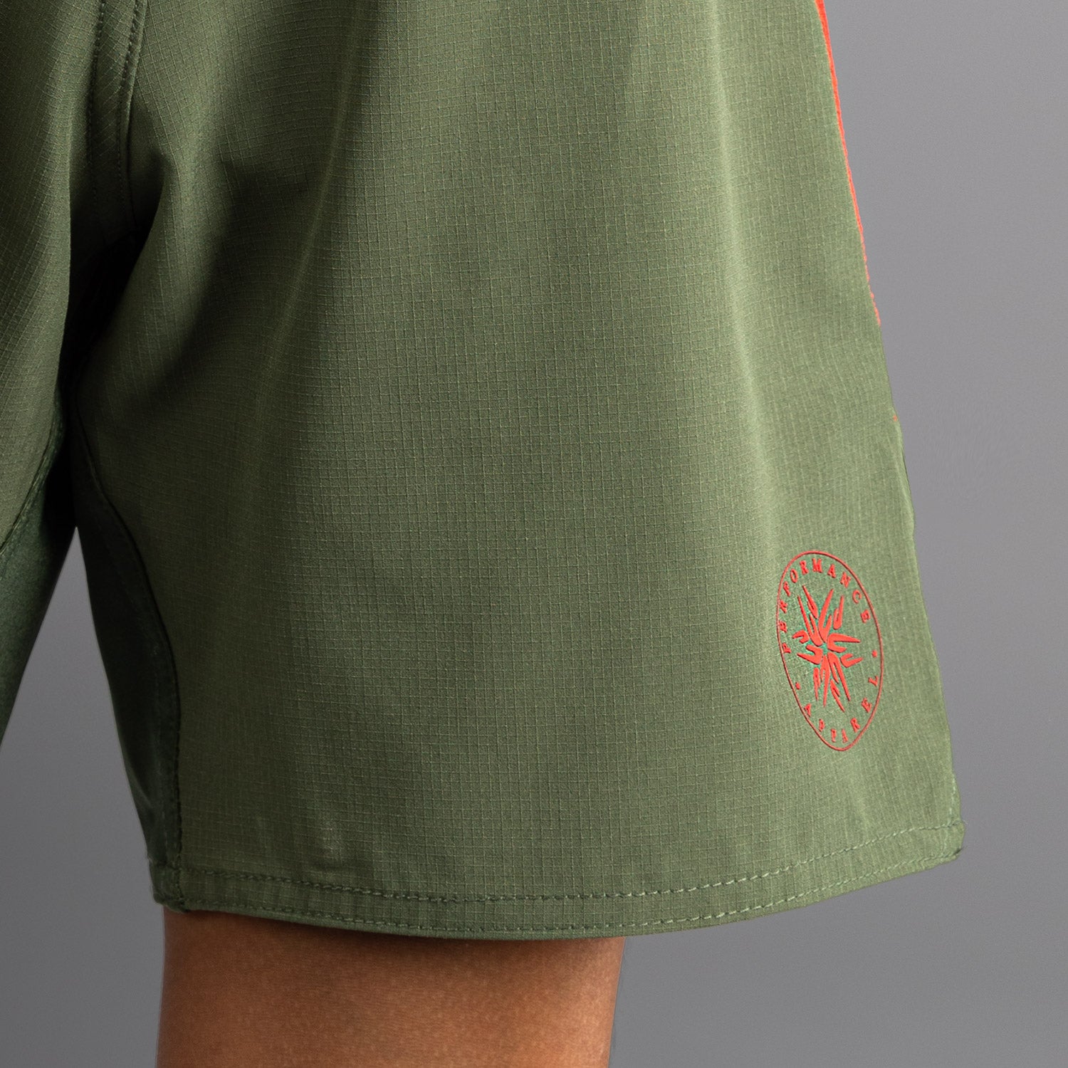 venum-light-kids-fightshorts-kinder-army-green-orange image 6