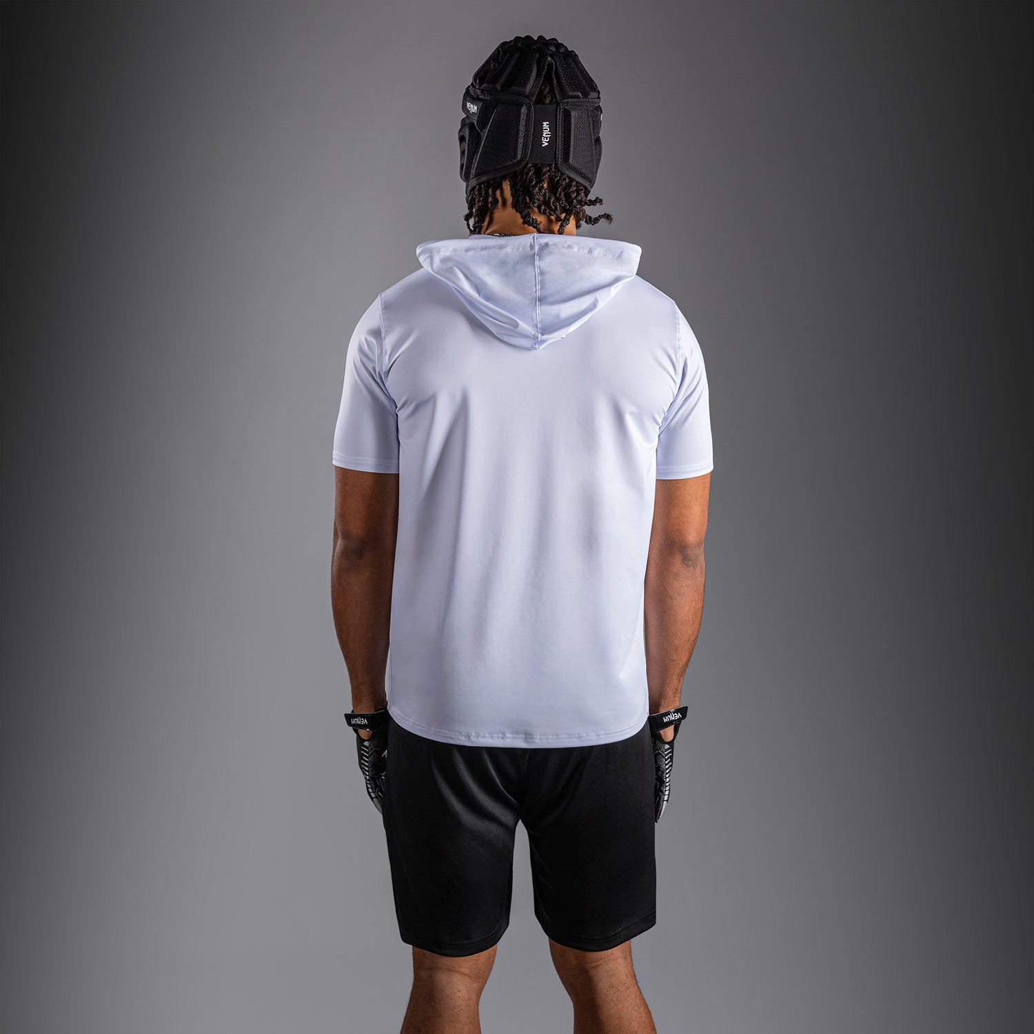 venum-elite-kurzarm-dry-tech-kapuzenpullover-wei image 4
