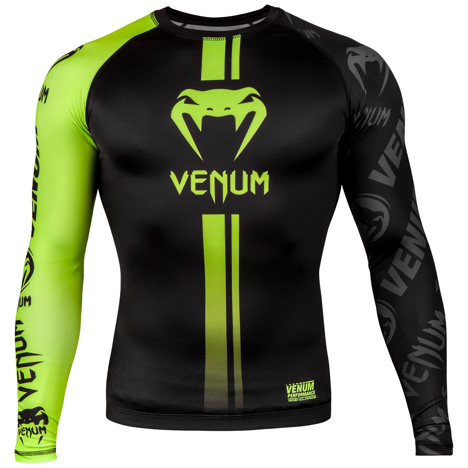 venum-logos-rashguard-langarm-schwarz-neongelb image 1
